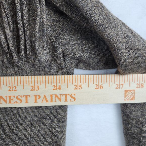 Chelsea & Theodore Wool Blend Sweater Fringe Cowl Neck Brown Womens 2X - Picture 3 of 7